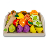 Montessori Wooden Cutting Kitchen Set — Pretend Fruit & Vegetable Play Toy